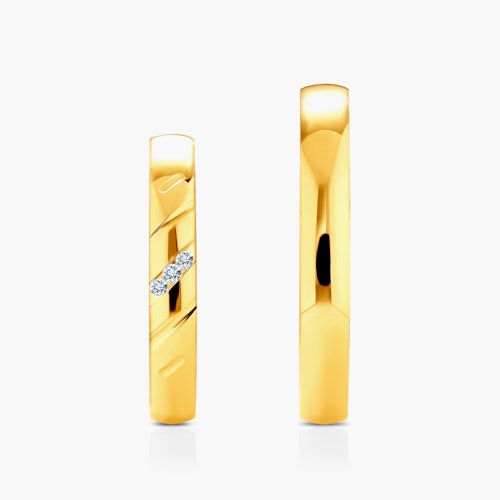 Obrączki ślubne: złote, półokrągłe, 3 mm